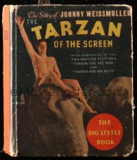 8h047 TARZAN OF THE SCREEN Big Little Book hardcover book 1934 The Story of Johnny Weissmuller!