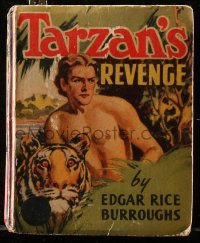 8h048 TARZAN'S REVENGE Big Little Book hardcover book 1938 Edgar Rice Burroughs story!