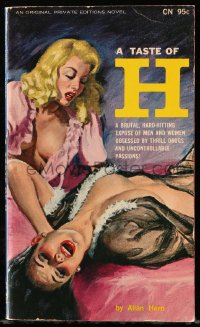 8h310 TASTE OF H paperback book 1966 obsessed by thrill drugs and uncontrollable passions!