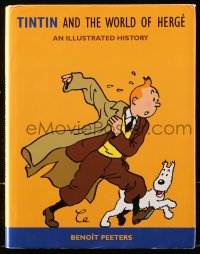 8h270 TINTIN & THE WORLD OF HERGE hardcover book 1988 illustrated history of Herge's comic strip!