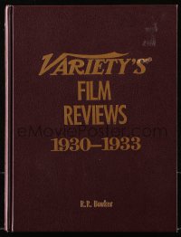 8h122 VARIETY'S FILM REVIEWS 1930-1933 hardcover book 1988 filled with great movie information!