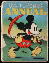 8h278 WALT DISNEY ANNUAL hardcover book 1937 filled with Mickey Mouse & other cartoon images!