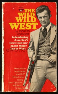 8h314 WILD WILD WEST paperback book 1966 based on the new CBS TV series with Robert Conrad!