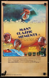 8j056 MANY CLASSIC MOMENTS Aust special poster 1978 surfing, wacky Surf Wars cartoon as well!