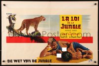 8j500 FLUTE & THE ARROW Belgian 1957 natives in tribe hunt down man-eating leopard!