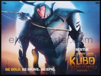 8j244 KUBO & THE TWO STRINGS advance DS British quad 2016 stop-motion animation, Beetle!