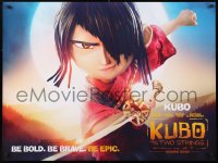 8j245 KUBO & THE TWO STRINGS advance DS British quad 2016 stop-motion animation, Kubo!