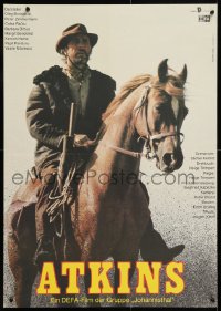 8j171 ATKINS East German 23x32 1986 western cowboy Oleg Borisov in the title role on horseback!