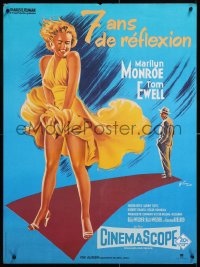 8j650 SEVEN YEAR ITCH French 23x32 R1980s best art of Marilyn Monroe's skirt blowing by Grinsson!
