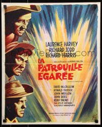 8j714 JUNGLE FIGHTERS French 18x22 1962 Boris Grinsson art of Laurence Harvey, Todd and Harris!