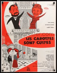 8j728 LES CAROTTES SONT CUITES French 20x26 1956 Robert Vernay, castle artwork, carrots are cooked!