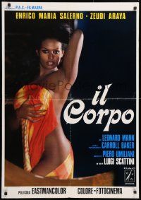 8j791 IL CORPO Italian 1sh 1974 waist-high portrait of sexy naked Zeudi Araya!