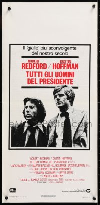 8j801 ALL THE PRESIDENT'S MEN Italian locandina 1976 Hoffman & Redford as Woodward & Bernstein!