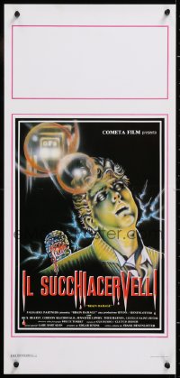 8j819 BRAIN DAMAGE Italian locandina 1988 cool completely different horror art by Pitarelli!