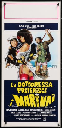 8j869 LA DOTTORESSA PREFERISCE I MARINAI Italian locandina 1981 Senatore, artwork by Enzo Sciotti!