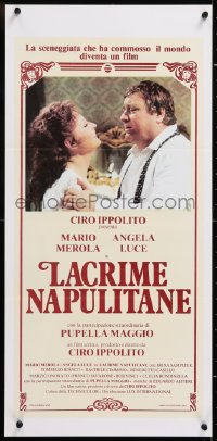 8j871 LACRIME NAPULITANE Italian locandina 1981 Mario Merola, Angela Luce, romantic comedy!