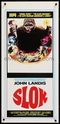 8j899 SCHLOCK Italian locandina 1982 John Landis horror comedy, Ferrari art of ape man & more!