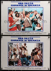 8j946 FERRIS BUELLER'S DAY OFF group of 4 Italian 18x26 pbustas 1987 Broderick in Hughes' classic!