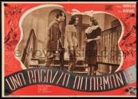 8j966 GOOD GIRLS GO TO PARIS Italian 14x19 pbusta 1947 sexy Joan Blondell & Melvyn Douglas, Perry!