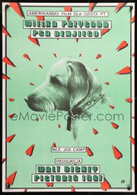 8j298 BENJI THE HUNTED Polish 26x38 1989 Skorwider art of classic Disney Border Terrier!