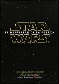 8j013 FORCE AWAKENS teaser DS South American 2015 Star Wars: Episode VII, title over space!