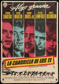 8j119 OCEAN'S 11 Spanish 1961 MCP art of Sinatra, Martin, Sammy, Dickinson & Lawford!