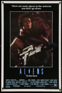 8k527 ALIENS int'l 1sh 1986 James Cameron sci-fi sequel, Weaver as Ripley carrying Carrie Henn!
