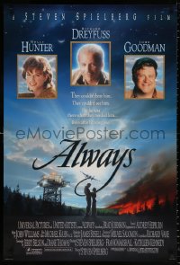 8k529 ALWAYS DS 1sh 1989 Steven Spielberg, Richard Dreyfuss, John Goodman, Holly Hunter!