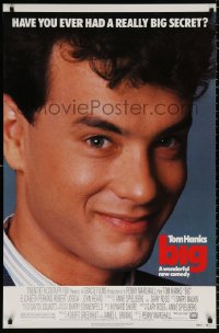 8k561 BIG 1sh 1988 great close-up of Tom Hanks who has a really big secret!