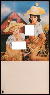 8k109 CALENDAR SAMPLE calendar 1950s image of completely naked women, Let's Draw!