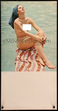 8k108 CALENDAR SAMPLE calendar 1950s completely naked sunbathing woman!