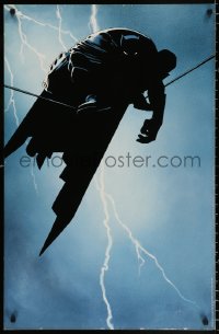 8k231 BATMAN 22x34 commercial poster 1996 art of the Caped Crusader crouched on wire!