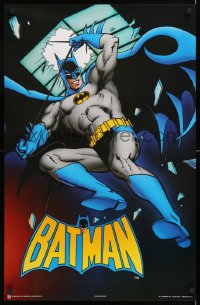 8k229 BATMAN 22x34 Canadian commercial poster 1989 full-length art of The Caped Crusader, skylight!