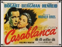 8k235 CASABLANCA 19x25 commercial poster 1978 Humphrey Bogart, Ingrid Bergman, 1/2 sheet style!