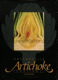 8k236 CASTROVILLE ARTICHOKE FESTIVAL 20x28 commercial poster 1980s artistic close-up!