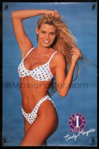 8k237 CINDY MARGOLIS 21x32 commercial poster 1993 sexy pose at the beach wearing bikini!