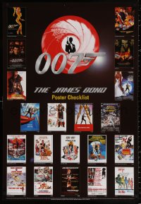 8k257 JAMES BOND POSTER CHECKLIST 27x39 Dutch commercial poster 2000 full James Bond poster collection!