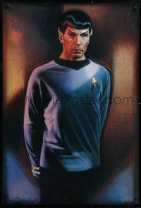 8k281 STAR TREK CREW 27x40 commercial poster 1991 Drew art of Nimoy as Spock!