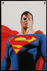 8k288 SUPERMAN 22x34 commercial poster 2000 close-up artwork of superhero by Alex Ross!