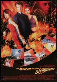 8k292 WORLD IS NOT ENOUGH 27x39 French commercial poster 1999 Brosnan as Bond, Richards, Marceau!