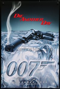 8k613 DIE ANOTHER DAY teaser 1sh 2002 Pierce Brosnan as James Bond, cool image of gun melting ice!