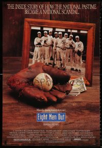 8k627 EIGHT MEN OUT 1sh 1988 John Sayles, John Cusack, Chicago Black Sox, baseball!