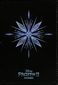 8k646 FROZEN II advance DS 1sh 2019 Walt Disney sequel, Kristen Bell, Menzel, Groff, cool snowflake!