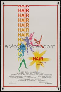 8k675 HAIR 1sh 1979 Milos Forman musical, Treat Williams, let the sun shine in!