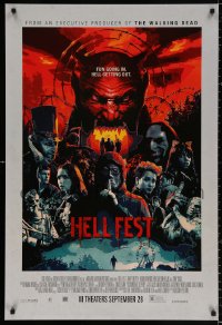 8k683 HELL FEST advance DS 1sh 2018 very creepy carnival images, fun going in, hell getting out!