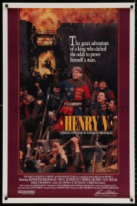 8k688 HENRY V 1sh 1989 great image of star & director Kenneth Branagh!