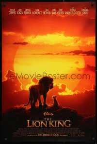 8k747 LION KING int'l advance DS 1sh 2019 Walt Disney live action/CGI, Donald Glover as Simba, cute image!
