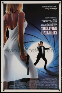 8k752 LIVING DAYLIGHTS 1sh 1987 Timothy Dalton as the most dangerous James Bond ever!