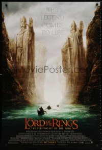 8k759 LORD OF THE RINGS: THE FELLOWSHIP OF THE RING advance DS 1sh 2001 J.R.R. Tolkien, Argonath!