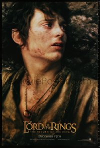 8k764 LORD OF THE RINGS: THE RETURN OF THE KING teaser DS 1sh 2003 Elijah Wood as tortured Frodo!